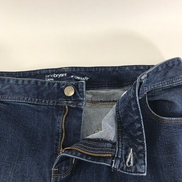 Lane Bryant Genius Fit Denim Capri Pant Women's Plus Size 24 Stretch Casual - Picture 3 of 11